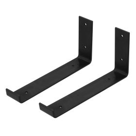 2Pack Wall Mounted Shelf Bracket Heavy Duty L-Shaped Metal Shelf Bracket Rack Support with Screws Set (Option: T2)